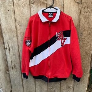 Avirex Mens Zip up Sweater XL Red black white